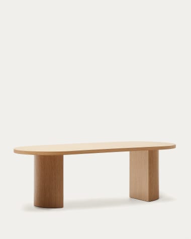 Nealy table with an oak veneer in a natural finish, 240 x 100 cm