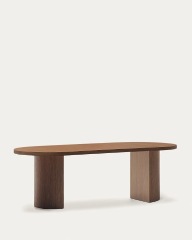 Nealy table with a walnut veneer in a natural finish, 240 x 100 cm