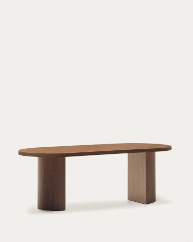 Nealy table with a walnut veneer in a natural finish, 200 x 100 cm