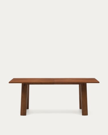 Table extensible Arlen en placage et bois de chêne, finition noyer 200 (250)x95 cm, FSC Mix Credit