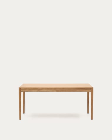 Stół rozkładany Lenon fornir i lite drewno dębowe FSC MIX Credit naturalny 160(240)x90 cm