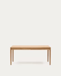 Lenon extendable table in natural FSC Mix Credit solid oak wood and veneer 160(240)x90
