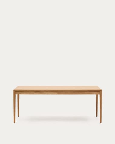 Mesa extensível Lenon chapa,  madeira maciça carvalho FSC MIX Credit natural 200(280)x90cm