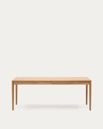 Mesa extensível Lenon chapa,  madeira maciça carvalho FSC MIX Credit natural 200(280)x90cm