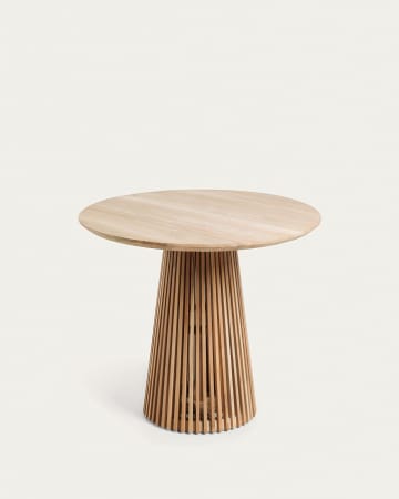 Tavolo rotondo Jeanette in legno massello di teak Ø 90 cm
