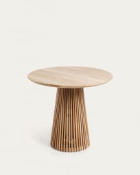 Stół Jeanette okrągły z litego drewna tekowego Ø 90 cm