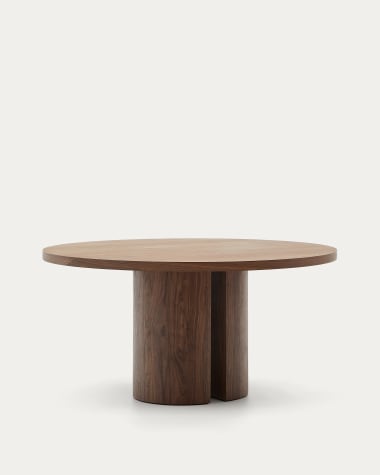 Nealy table with a walnut veneer in a natural finish, Ø 150 cm