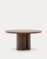 Nealy runder Tisch aus Nussbaumfurnier mit naturfarbenem Finish Ø 150 cm