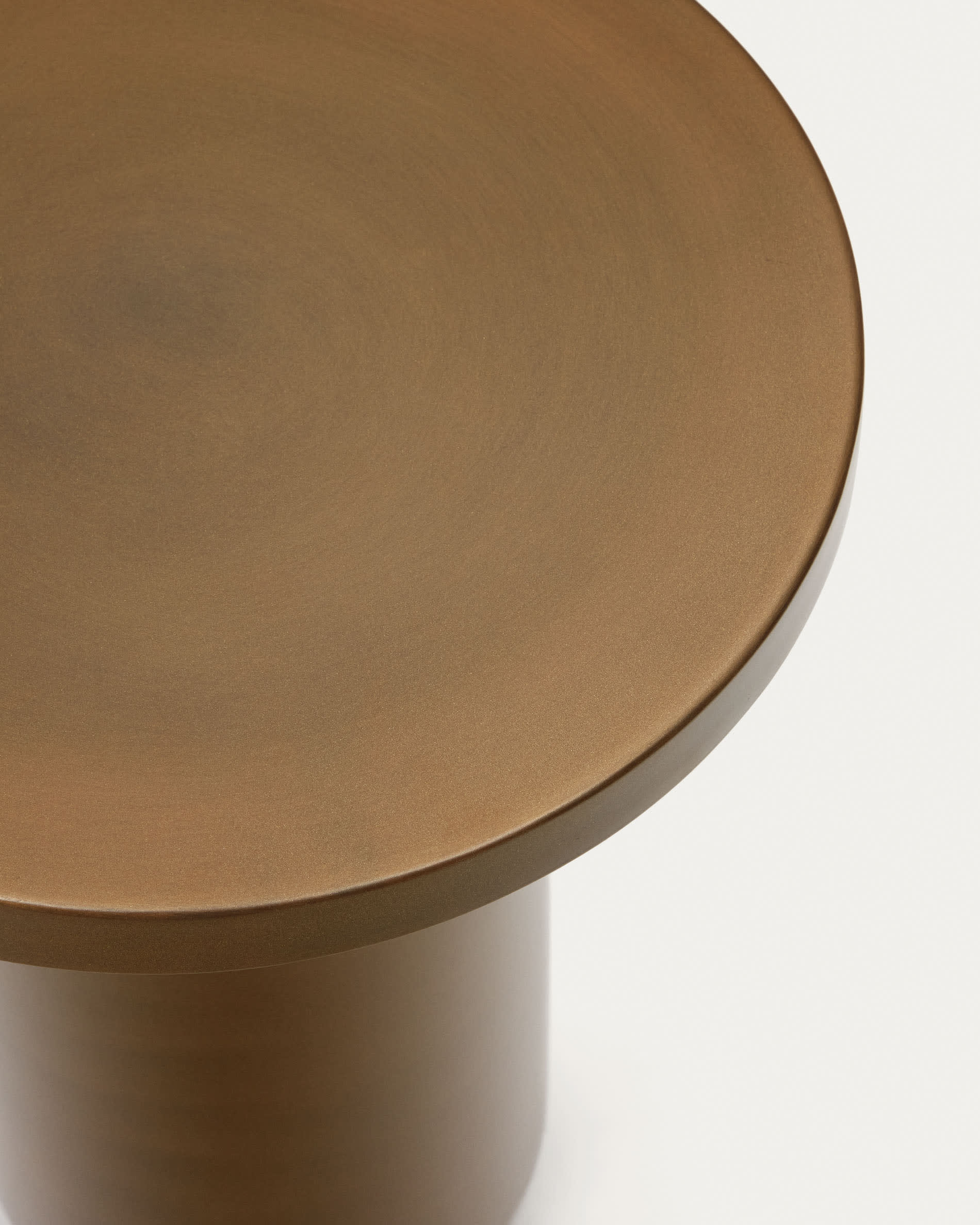 40.5 | copper Ø in Home Kave side round cm brushed Malya metal table