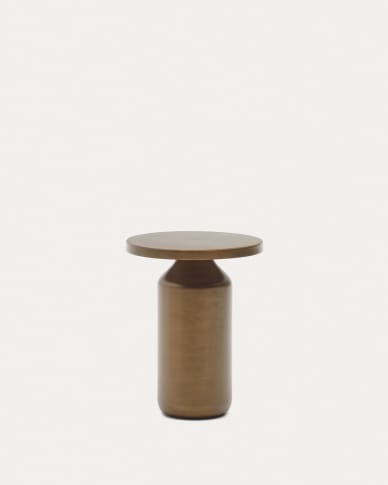 | 40.5 side Malya cm round brushed metal in copper Kave table Home Ø