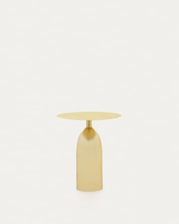 Matilda metal side table with a gold finish, Ø 48 cm