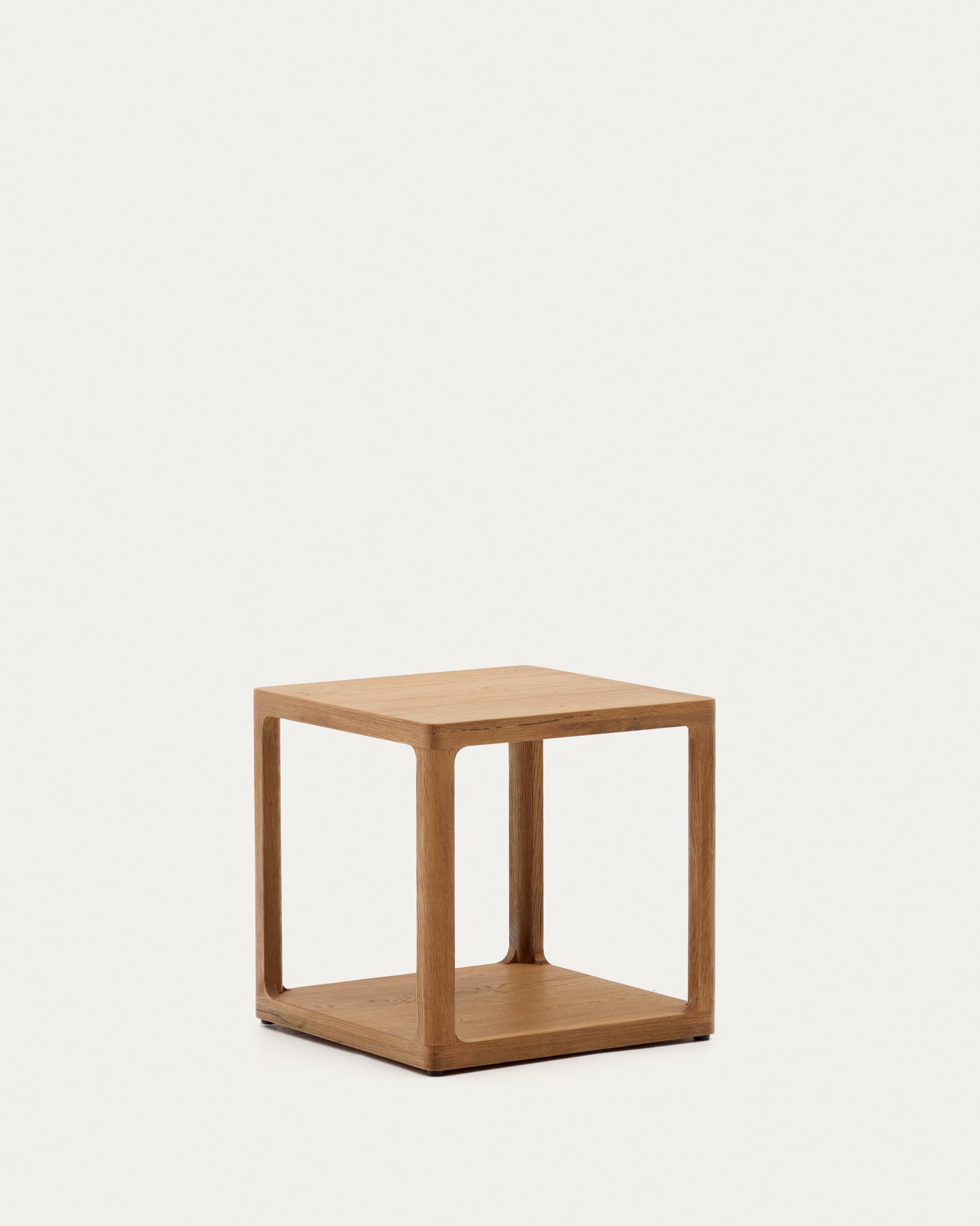 Oak cube on sale side table