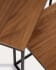 Σετ 2 βοηθητικά τραπέζια Yoana, καπλαμάς καρυδιάς και μεταλλική κατασκευή σε μαύρο χρώμα