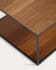 Yoana coffee table with oak walnut veneer and painted black metal structure, 110 x 60 cm