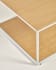 Yoana coffee table with oak veneer table top and base, white metal structure, 110 x 60 cm