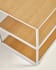 Yoana TV stand with oak veneer and painted white metal structure, 160 x 40 cm