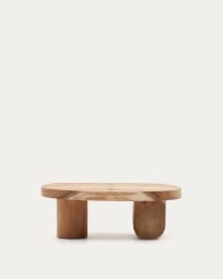 Table basse Mosi en bois de mungur Ø 90 x 60 cm