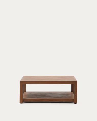 Mesa de apoio Sashi de madeira maciça de teca 90 x 90 cm