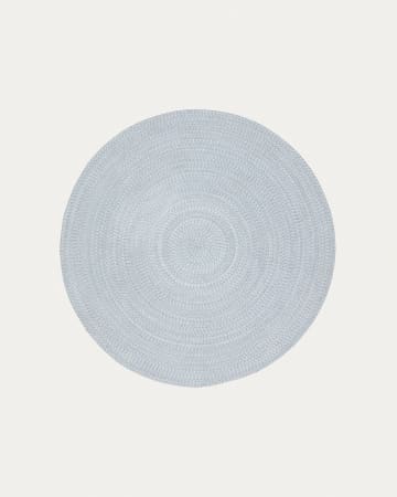 Portopi 100% PET round rug in grey, Ø 150 cm