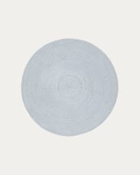 Portopi 100% PET round rug in grey, Ø 150 cm