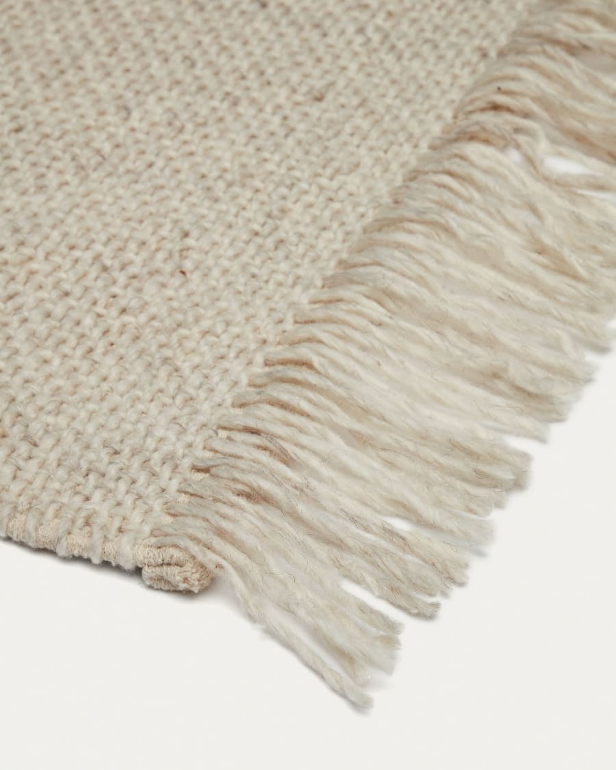 Alfombra Miray de lana blanco 160 x 230 cm