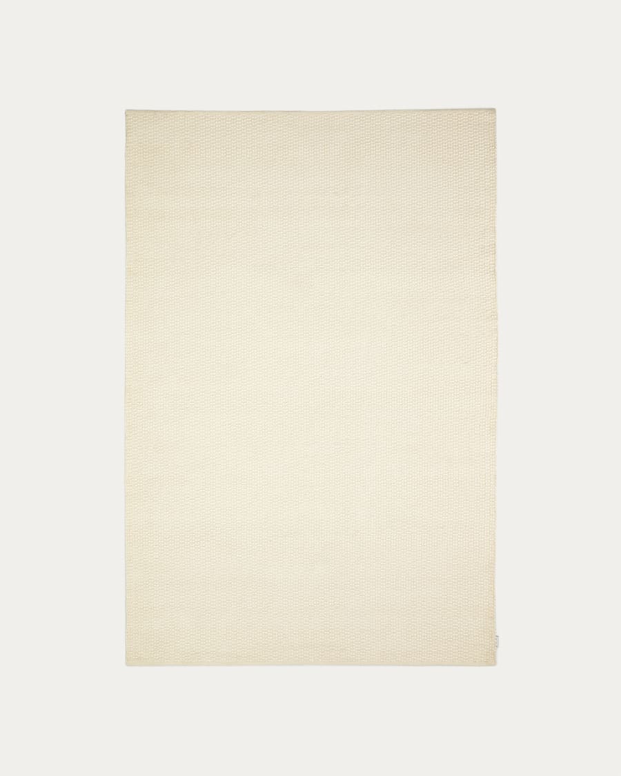 Tappeto Mascarell in cotone e polipropilene bianco 200 x 300 cm