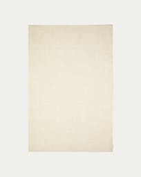 Mascarell rug, cotton and polypropylene in white, 200 x 300 cm