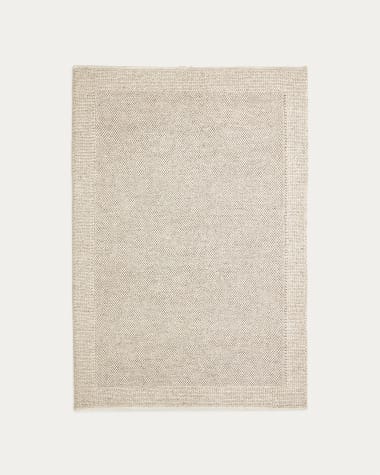 Grijs Minji-vloerkleed van wol 160 x 230 cm