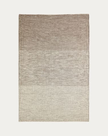 Bruin Malenka-vloerkleed van wol 200 x 300 cm