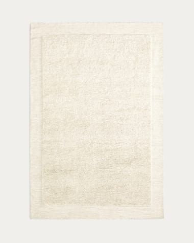 Dywan Marely z białej wełny 200 x 300 cm