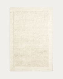 Tapis Marely en laine blanc 200 x 300 cm