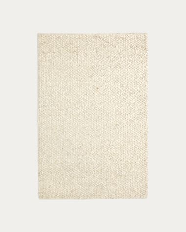 Miray Teppich aus Wolle in Weiß 160 x 230 cm