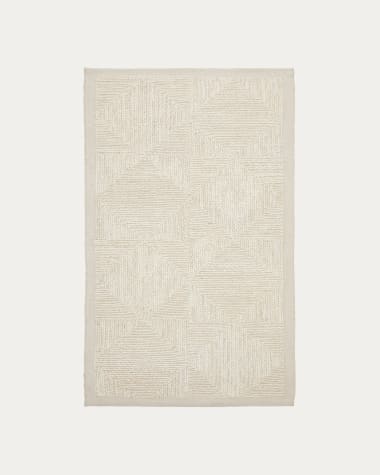 Catifa Sicali de jute blanc 160 x 230 cm