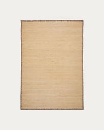 Sorina natural jute rug with brown border 160 x 230 cm