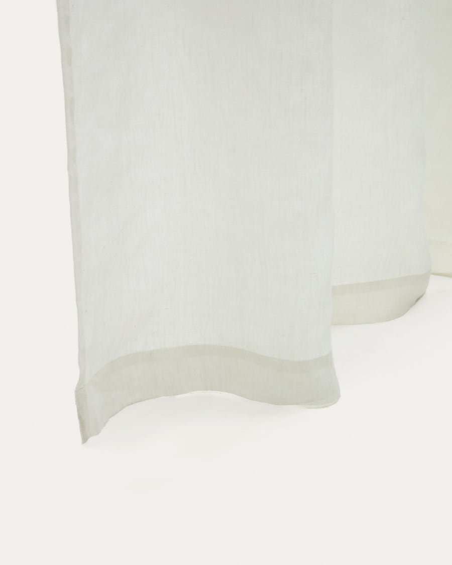 Cortina 100% lino color blanco
