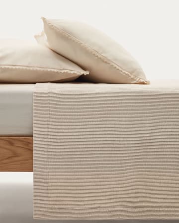 Copriletto Bedar 100% cotone beige per letto da 180/200 cm
