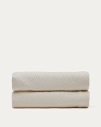 Berga quilt in beige cotton for 180/200 cm bed