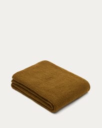 Melany blanket with mustard knit 130 x 170 cm