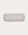 Forallac 100% linen roll cushion cover in beige