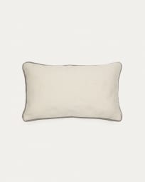 Fodera per cuscino Sagulla 100% PET bianco con bordi grigi 30 x 50 cm