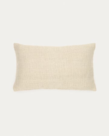 Menuda 100% PET cushion cover in beige, 30 x 50 cm