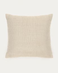 Menuda 100% PET cushion cover in beige, 60 x 60 cm