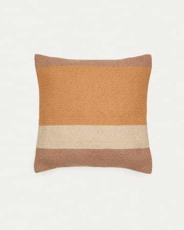 Funda cojín Leeith 100% PET de rayas multicolor 45 x 45 cm