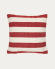 Housse de coussin Nans 100 % PET à rayures blanches et rouges 45 x 45 cm