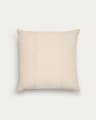 Poszewka na poduszkę Zaira, ze 100% bawełny i aksamitu w białym kolorze 45 x 45 cm