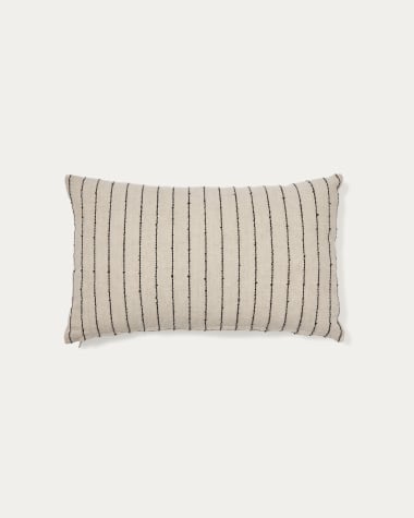Sanima beige striped cushion cover 100% Linen 50 x 30 cm