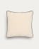 Julina 100% cotton and white velvet cushion cover with black border 45 x 45 cm