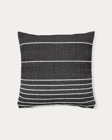 Polp black striped cushion cover 100% PET 45 x 45 cm