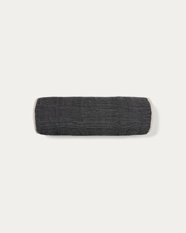 Savina black cushion cover 100% PET 50 x 18 cm