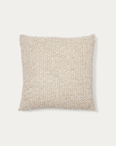 Sunira cushion cover in cotton and natural jute, 45 x 45 cm
